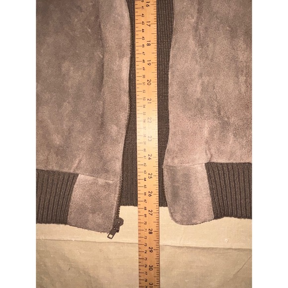 Westchester Classics Suede Knit Jacket Women's Large Brown Bomber - Picture 7 of 9